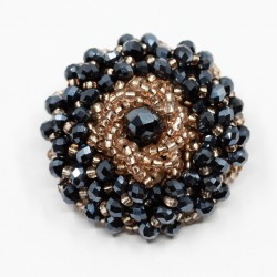 Coat button with pearls