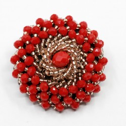 Coat button with pearls