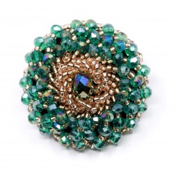 Coat button with pearls