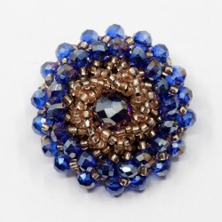 SHANK POLYESTER BUTTON with stones