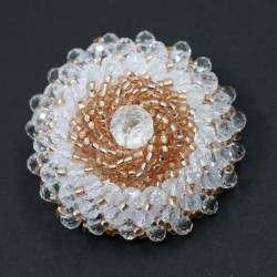 Coat button with pearls