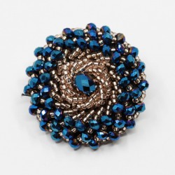 Coat button with pearls
