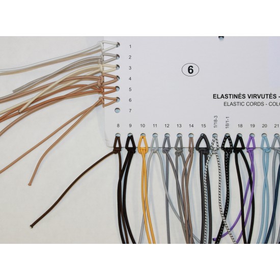 Elastic cord colour card 1