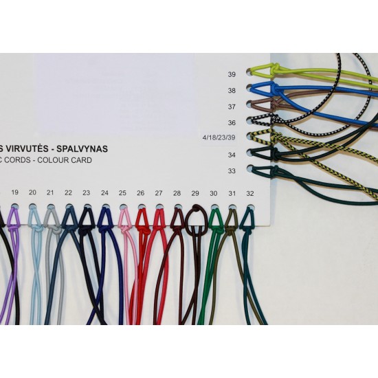 Elastic cord colour card 2