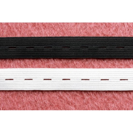 Elastic tape with button holes