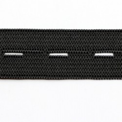 Elastic tape with button holes