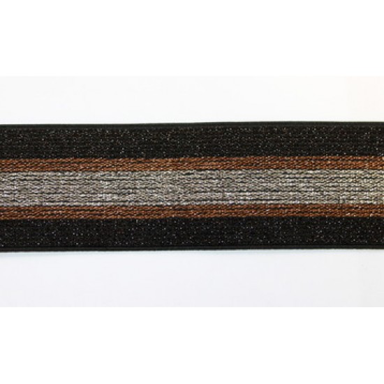 Belt elastic metallic efect
