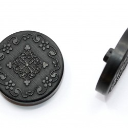 SHANK POLYESTER BUTTON flower