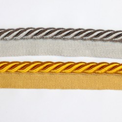 Flanged viscose cord for furniture