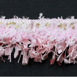 Fringe ribbon PES+metallic