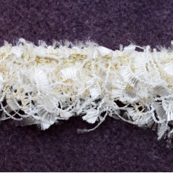 Fringe ribbon PES+metallic