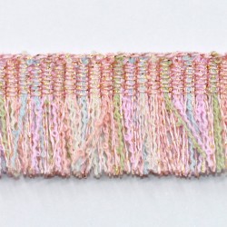 Fringe ribbon PES+metallic
