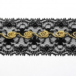 Lace with roses