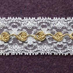 Lace with roses