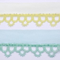 Guipure lace with beads 
