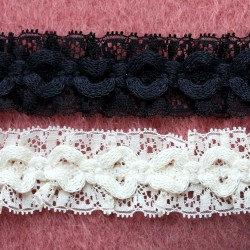 Lace on elastic ribbon