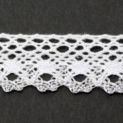 Cotton lace + metallic 