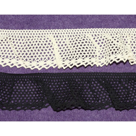 Cotton elastic lace