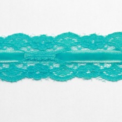 Lace with velvet ribbon
