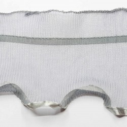 Tulle ribbon on elastic with satin edge