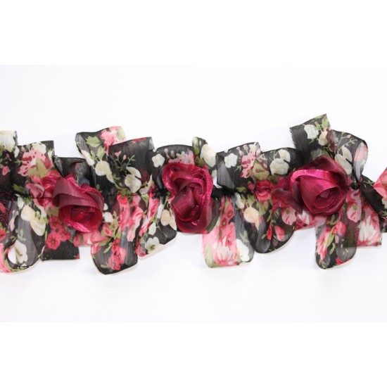 Roses on elastic ribbon