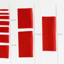 Satin ribbon 100% polyester. Samples of different widths