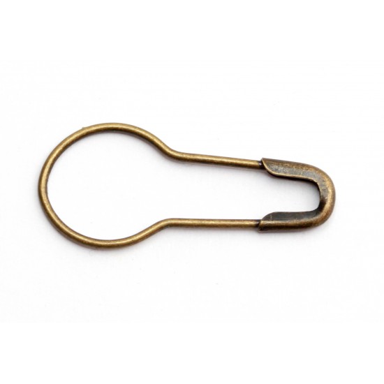 Safety pin metal round