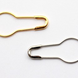 Safety pin metal round