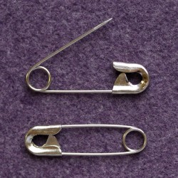 Safety pin metal
