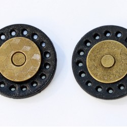 Magnetic snap sewable