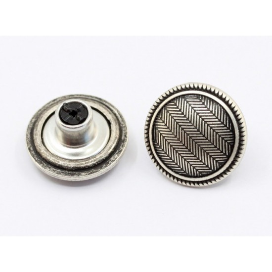 Jeans button cap + screw leg 17 mm