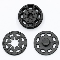 Plastic snap sewable