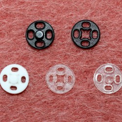 Plastic snap sewable small