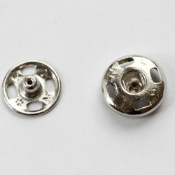 Snap button metal sewable