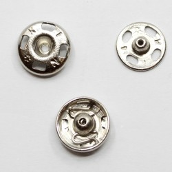 Snap button metal sewable