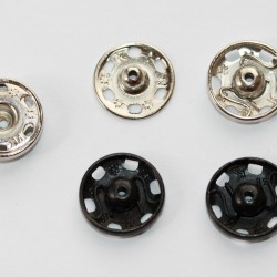 Snap button metal sewable